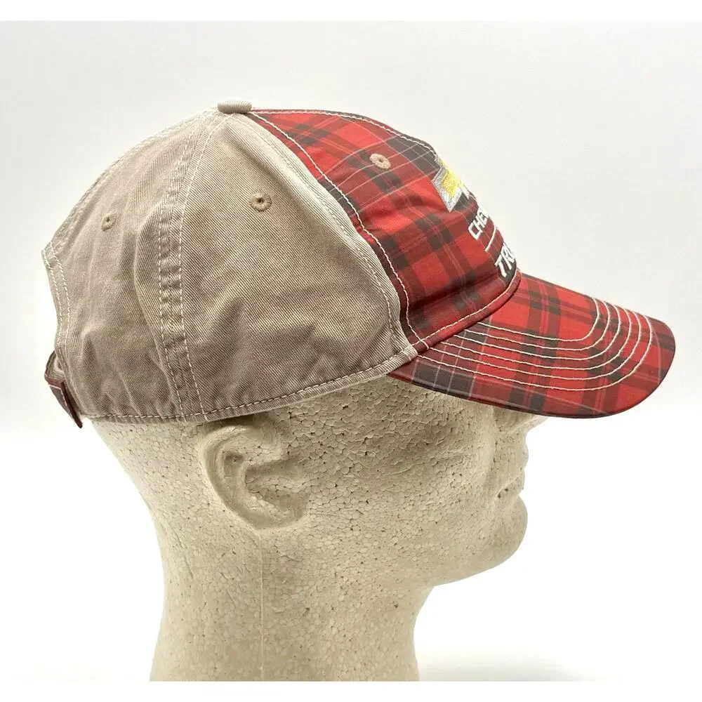 Chevrolet Trucks Hat Plaid Two-Tone Cruisin Sports GM Licensed Chevy Trucker Cap